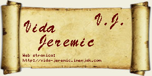 Vida Jeremić vizit kartica